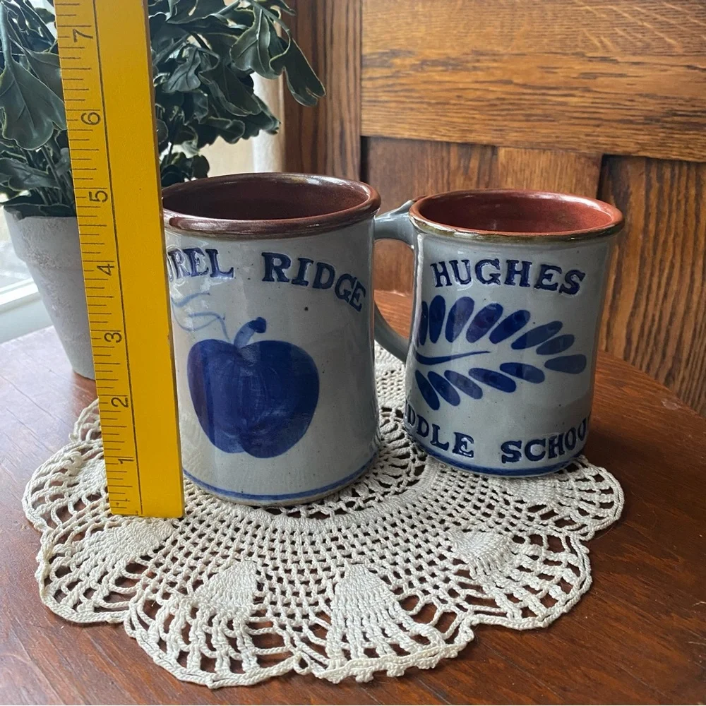 Blue and White Ceramic Mugs